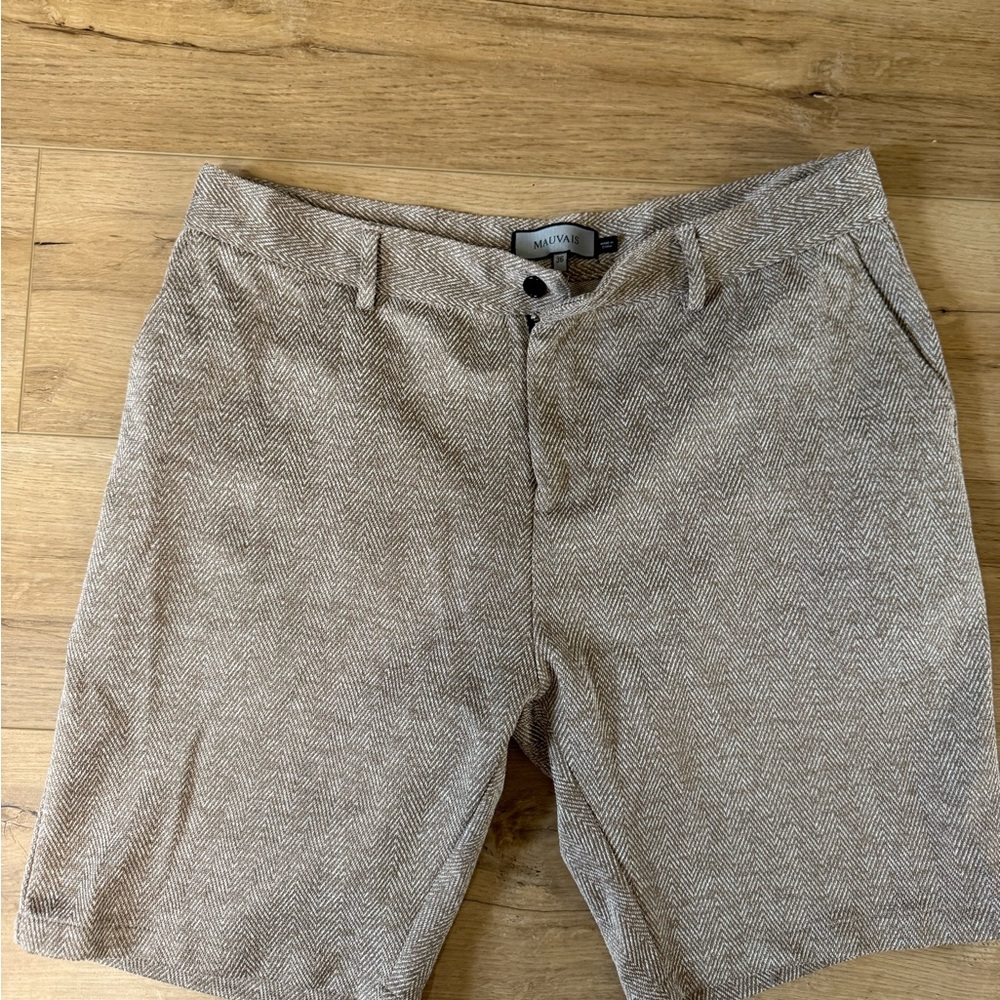 Mauvais Taupe Zig Zag Slim Men's Shorts